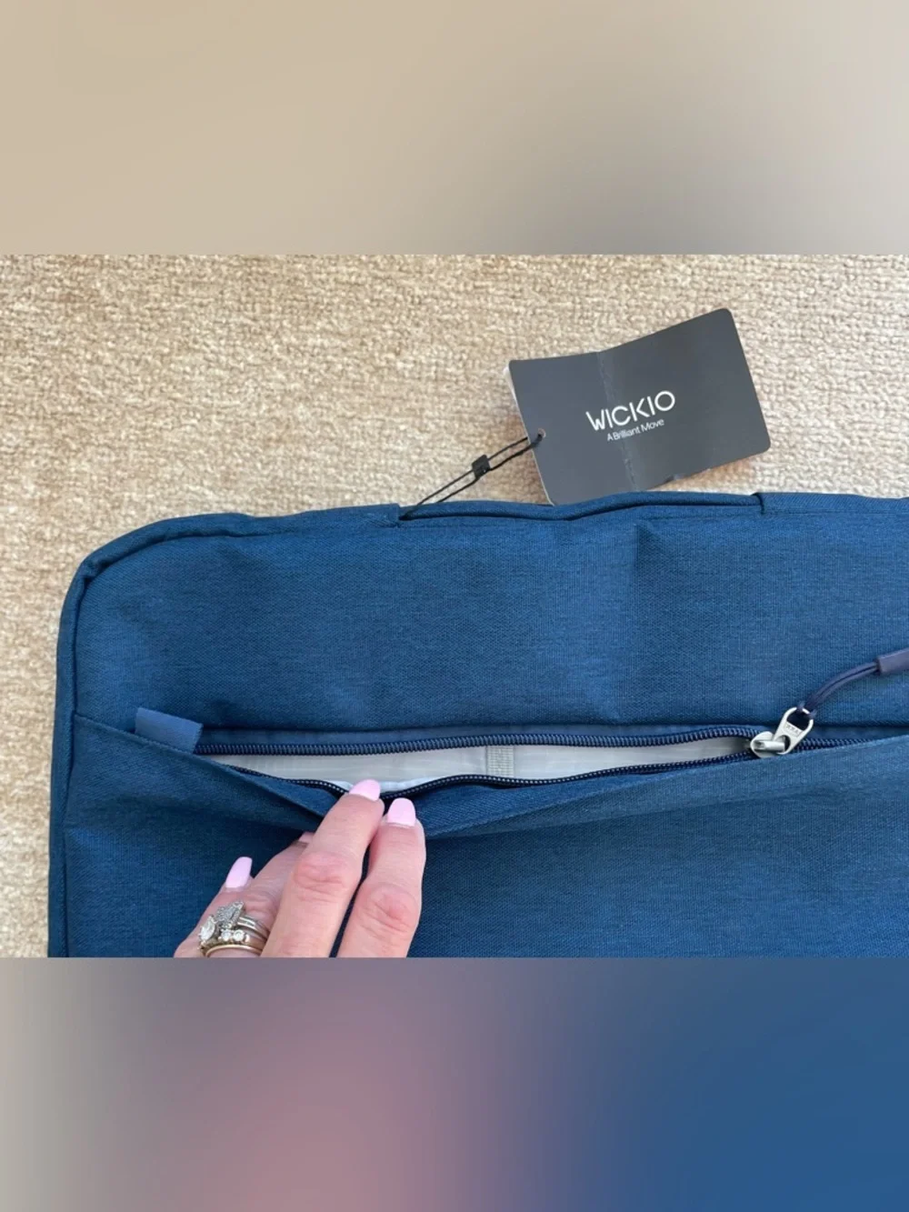 Men’s-Women’s Computer/Laptop Padded Bag 17 X 12 Blue Wickio NWT